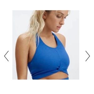 Fabletics Kinsley Knot Front Seamless Bra Size M Nwt | Color: Blue